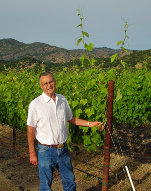 Tony Baldini in his 'workroom' at Trefethen Vineyards.