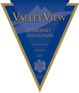 Valley View Cabernet is made from grapes grown in nearby Rogue Valley.