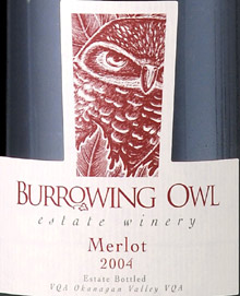 Burrowing Owl Vineyards 2004 Merlot (Okanagan Valley)