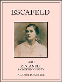 Escafeld Vineyards 2003 Zinfandel (Monterey County)