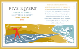 Wine:Five Rivers Winery 2005 Chardonnay  (Monterey County)