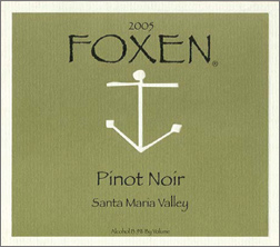 Wine:Foxen Winery and Vineyard 2005 Pinot Noir (Santa Maria Valley)