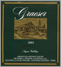 Wine:Graeser Winery 2003 Semillon (Napa Valley)