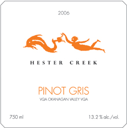 Wine:Hester Creek Estate Winery 2006 Pinot Gris (Okanagan Valley)