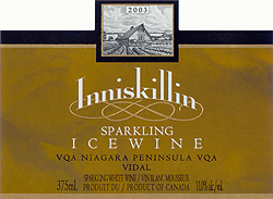 Wine:Inniskillin Wines 2003 Sparkling Vidal Icewine (Niagara Peninsula)