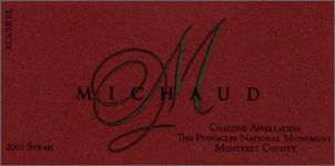 Michaud Vineyard and Winery 2003 Syrah, Estate (Chalone)