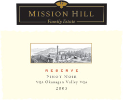 Mission Hill Winery 2005 Reserve Pinot Noir (Okanagan Valley)