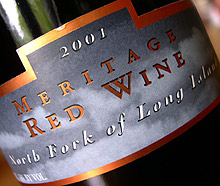 Wine: Osprey's Dominion Vineyards 2001 Flight Meritage (North Fork of Long Island)