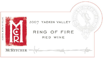 Wine: McRitchie Winery & Ciderworks 2007 Ring of Fire (Yadkin Valley)