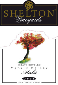 Wine:Shelton Vineyards 2004 Merlot - Estate (Yadkin Valley)