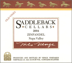 Saddleback Cellars 2004 Old Vine Zinfandel (Napa Valley)