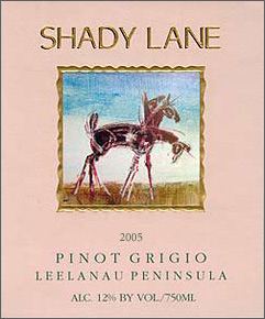 Wine:Shady Lane Cellars 2005 Pinot Grigio (Leelanau Peninsula)