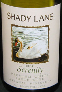 Wine: Shady Lane Cellars 2004 Serenity (Leelanau Peninsula)