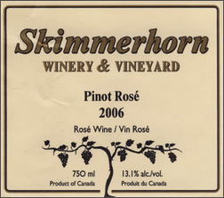 Wine:Skimmerhorn Winery & Vineyard 2006 Pinot Noir Rosé (British Columbia)