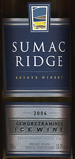 Sumac Ridge Estate Winery 2006 Gewurztraminer Icewine (Okanagan Valley)