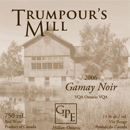 The Grange of Prince Edward Estate Winery 2006 Trumpour's Mill Gamay Noir (Prince Edward County)
