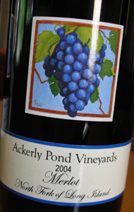 Ackerly Pond Vineyards 2004 Merlot (Long Island)