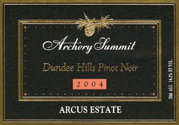 Wine:Archery Summit 2004 Pinot Noir, Arcus Estate (Dundee Hills)
