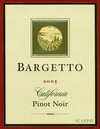 Wine:Bargetto Winery 2005 Pinot Noir  (California)