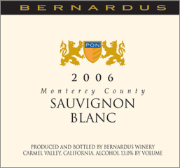 Bernardus Vineyards 2006 Sauvignon Blanc (Monterey County)
