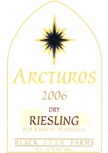 Black Star Farms 2006 Arcturos Dry Riesling (Leelanau Peninsula)