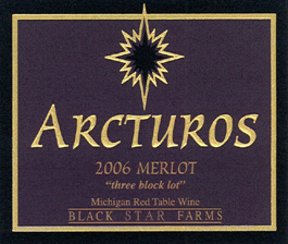 Black Star Farms 2006 Arcturos Merlot “three block lot”  (Leelanau Peninsula)