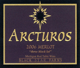 Black Star Farms 2006 Arcturos Merlot “three block lot” (Leelanau Peninsula)