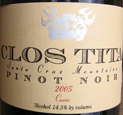 Clos Tita 2004 Pinot Noir Cuvee (Santa Cruz Mountains)
