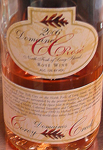 Wine:Corey Creek Vineyards 2006 Domaines CC Rosé (North Fork of Long Island)