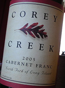 Corey Creek Vineyards 2005 Cabernet Franc (North Fork of Long Island)