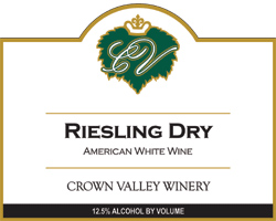 Crown Valley Winery 2005 Riesling Dry  (America)