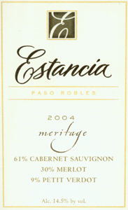Estancia 2004 Meritage (Paso Robles)