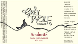 Wine:Grey Wolf Cellars 2004 Soulmate (Paso Robles)