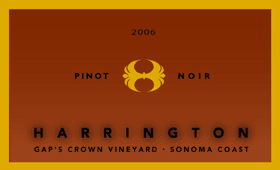 Harrington Winery 2006 Pinot Noir, Gap's Crown (Sonoma Coast)