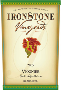 Wine:Ironstone Vineyards 2005 Viognier (California)