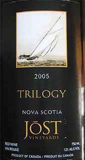 Wine:Jost Vineyards 2005 Trilogy (Nova Scotia)
