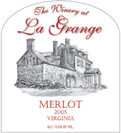 Wine:The Winery at La Grange 2005 Merlot (Virginia)