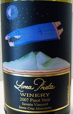 Loma Prieta Winery 2007 Pinot Noir, Saveria Vineyard (Santa Cruz Mountains)