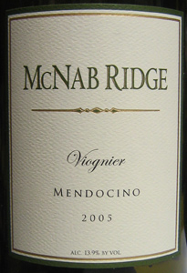 McNab Ridge Winery 2005 Viognier  (Mendocino)