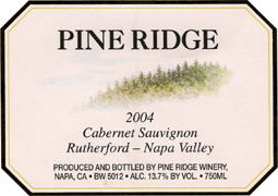 Pine Ridge Winery 2004 Cabernet Sauvignon  (Rutherford)