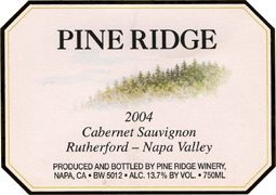 Pine Ridge Winery 2004 Cabernet Sauvignon (Rutherford)