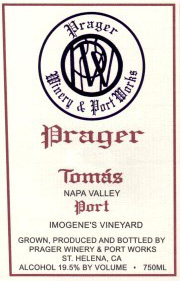 Wine:Prager Winery & Port Works 2004 Tomas Port (Napa Valley)