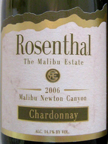 Rosenthal - The Malibu Estate 2006 Chardonnay  (Malibu Newton Canyon)