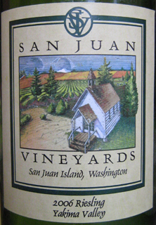 San Juan Vineyards 2006 Riesling (Yakima Valley)