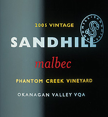 Sandhill 2005 Malbec - Small Lots, Phantom Creek Vineyard (Okanagan Valley)