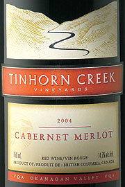 Tinhorn Creek Vineyards 2004 Cabernet Merlot (Okanagan Valley)