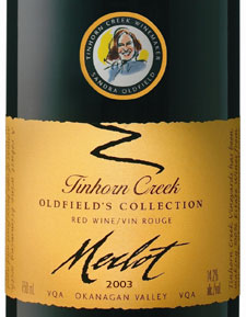 Tinhorn Creek Vineyards 2003 Oldfield's Collection Merlot (Okanagan Valley)