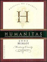 Humanitas Wines - Monterey Merlot